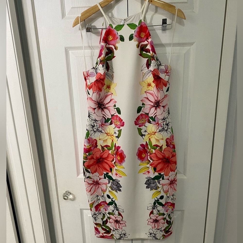 Guess bodycon midi floral dress